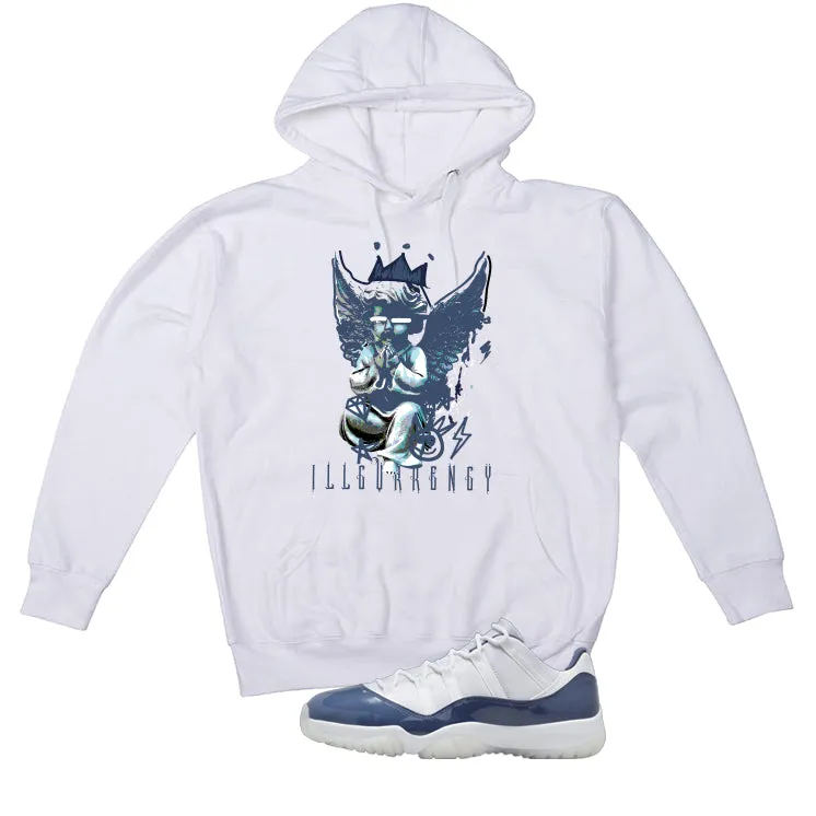 Air Jordan 11 Low Diffused Blue White T-Shirt (Graffiti Angel)| illcurrency