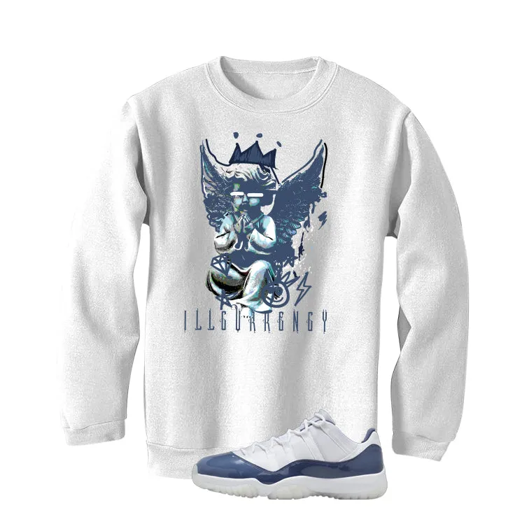 Air Jordan 11 Low Diffused Blue White T-Shirt (Graffiti Angel)| illcurrency