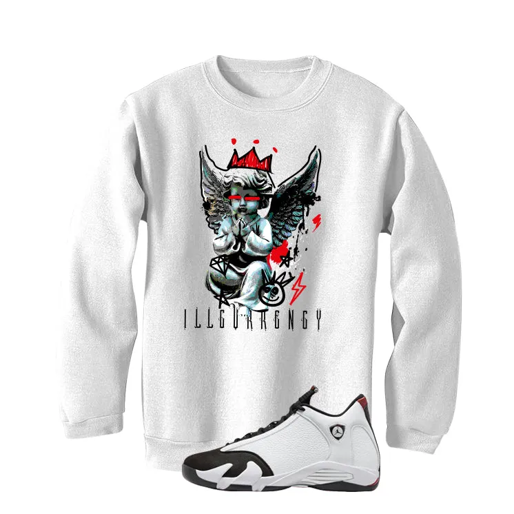 Air Jordan 14 Black Toe White T-Shirt (Graffiti Angel)| illcurrency