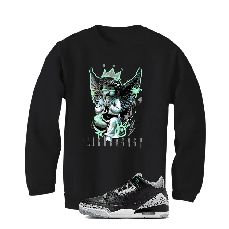 Air Jordan 3 “Green Glow” | illcurrency Black T-Shirt (Graffiti Angel)