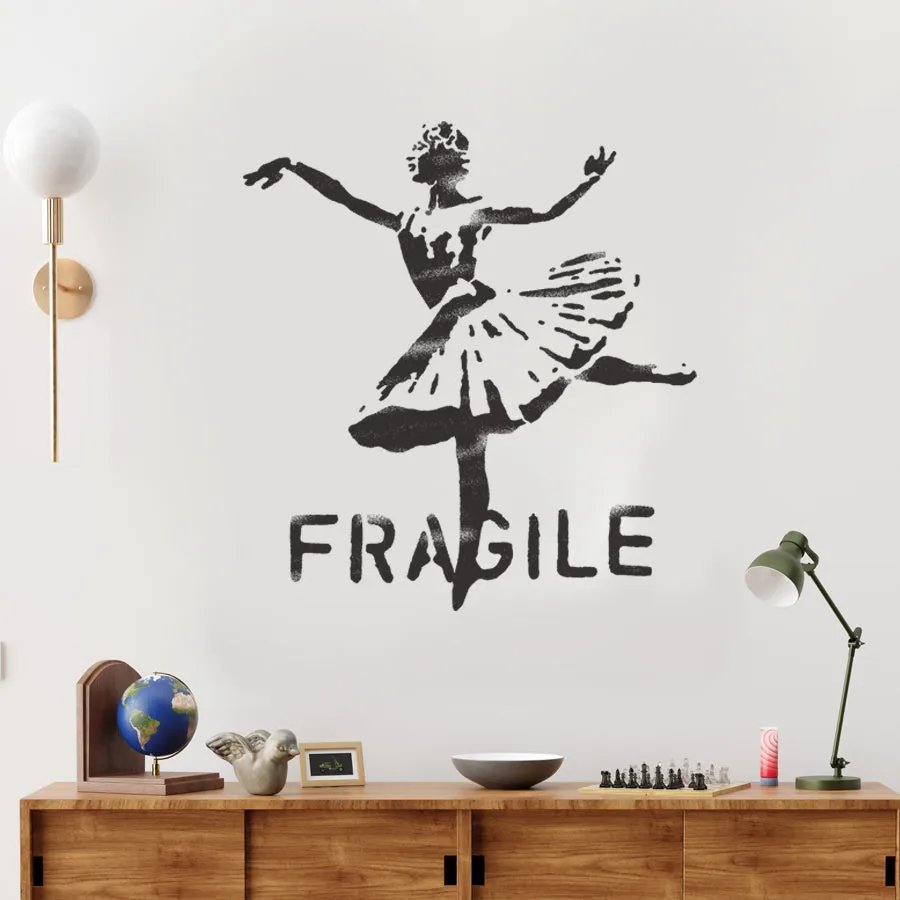 Banksy Ballerina Fragile Stencil