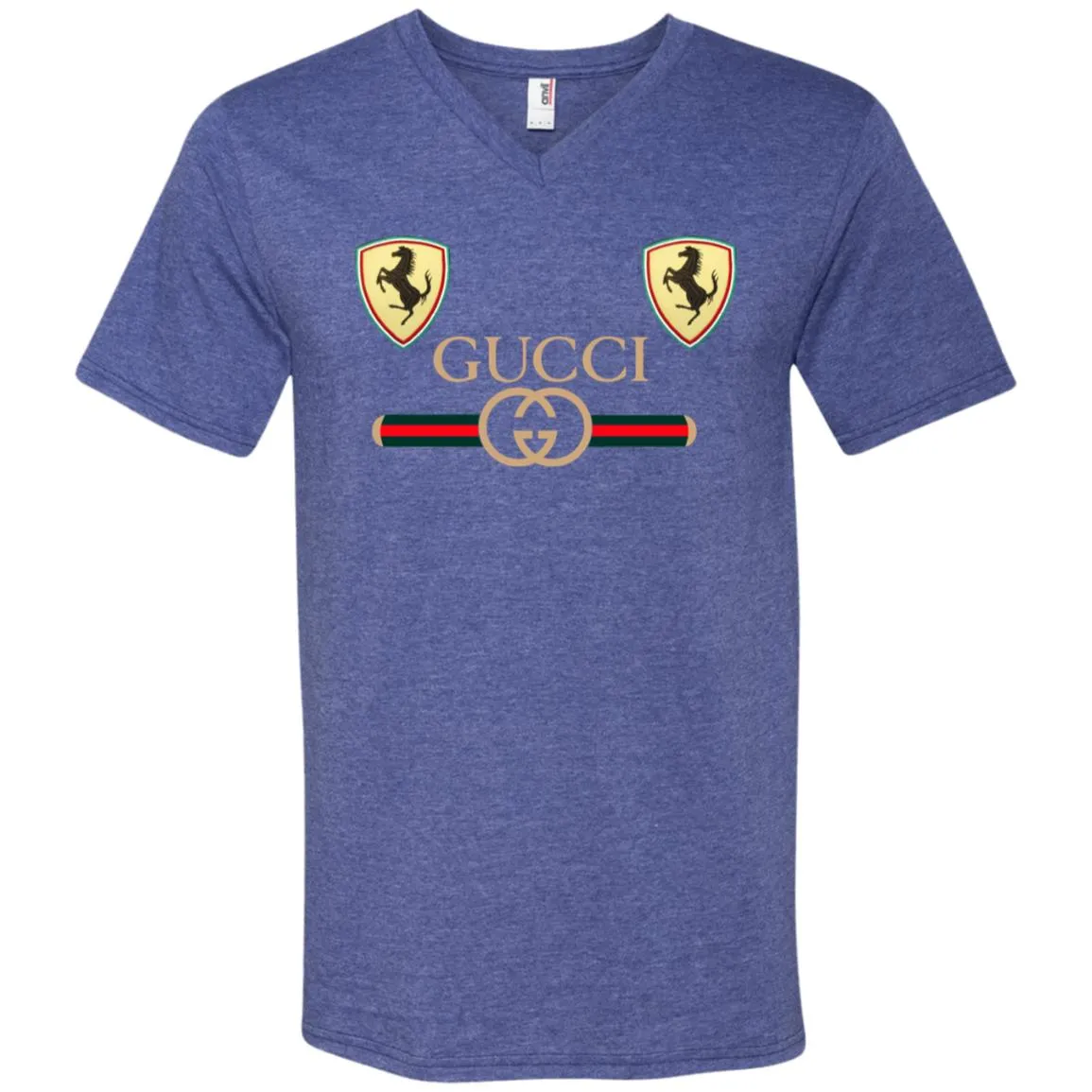 Best Gucci Ferrari New T-shirt Men V-Neck T-Shirt