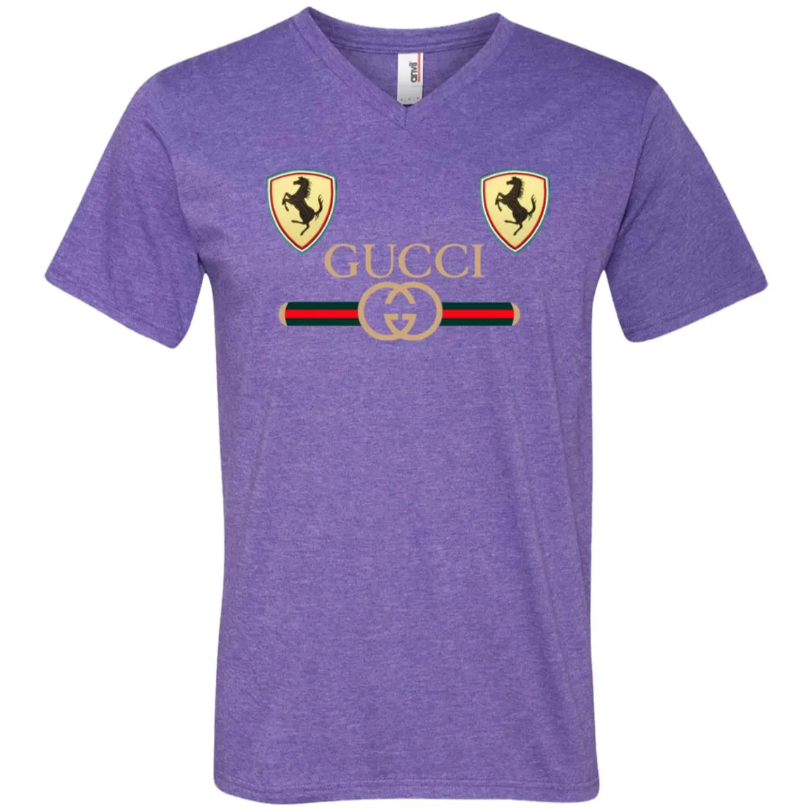 Best Gucci Ferrari New T-shirt Men V-Neck T-Shirt