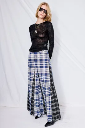 Black and Blue Coastal Flannel Rebel Skirt