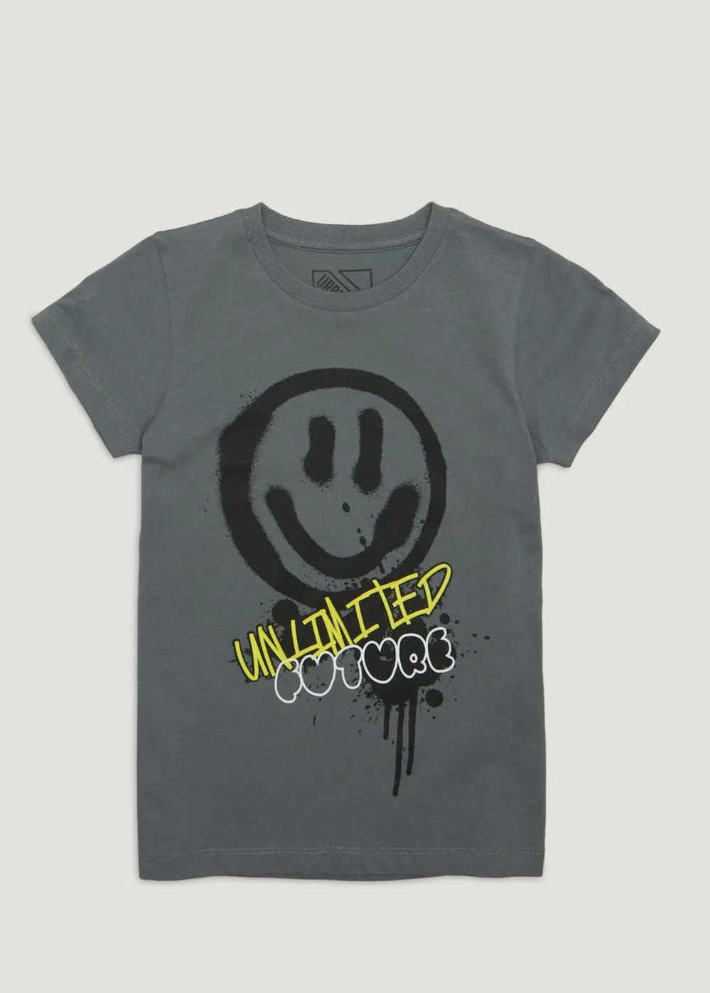 Boys Grey Slogan T-Shirt