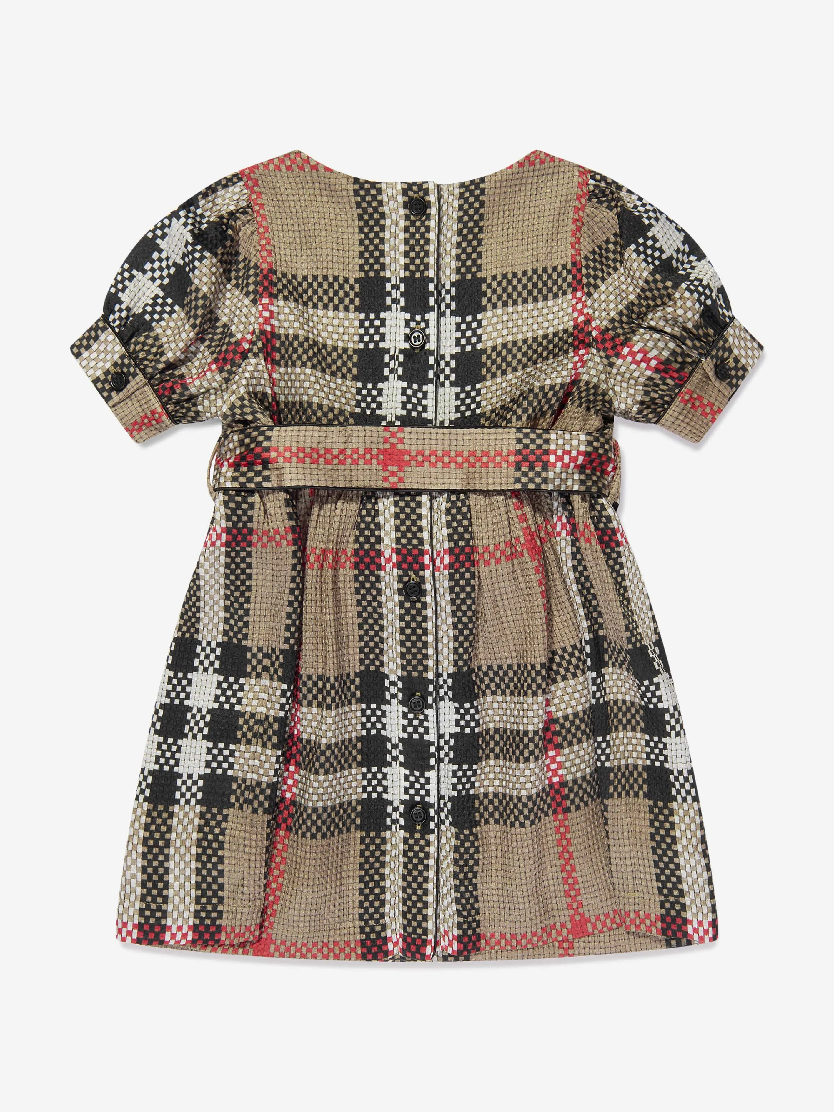 Burberry Baby Girls Mini Marva Check Dress in Archive Beige