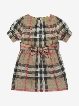 Burberry Baby Girls Mini Marva Check Dress in Archive Beige