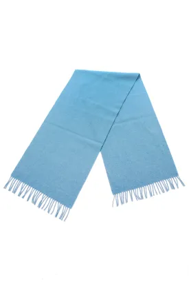 Burberry Blue Cashmere Vintage Scarf w/ Fringe