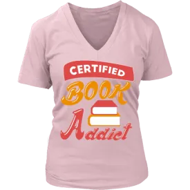 Certified book addict V-neck