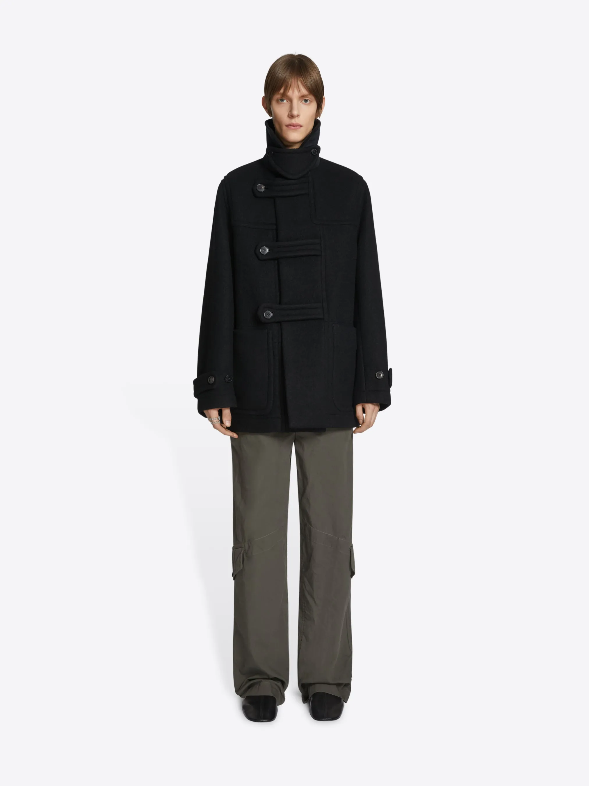 Cropped duffle coat