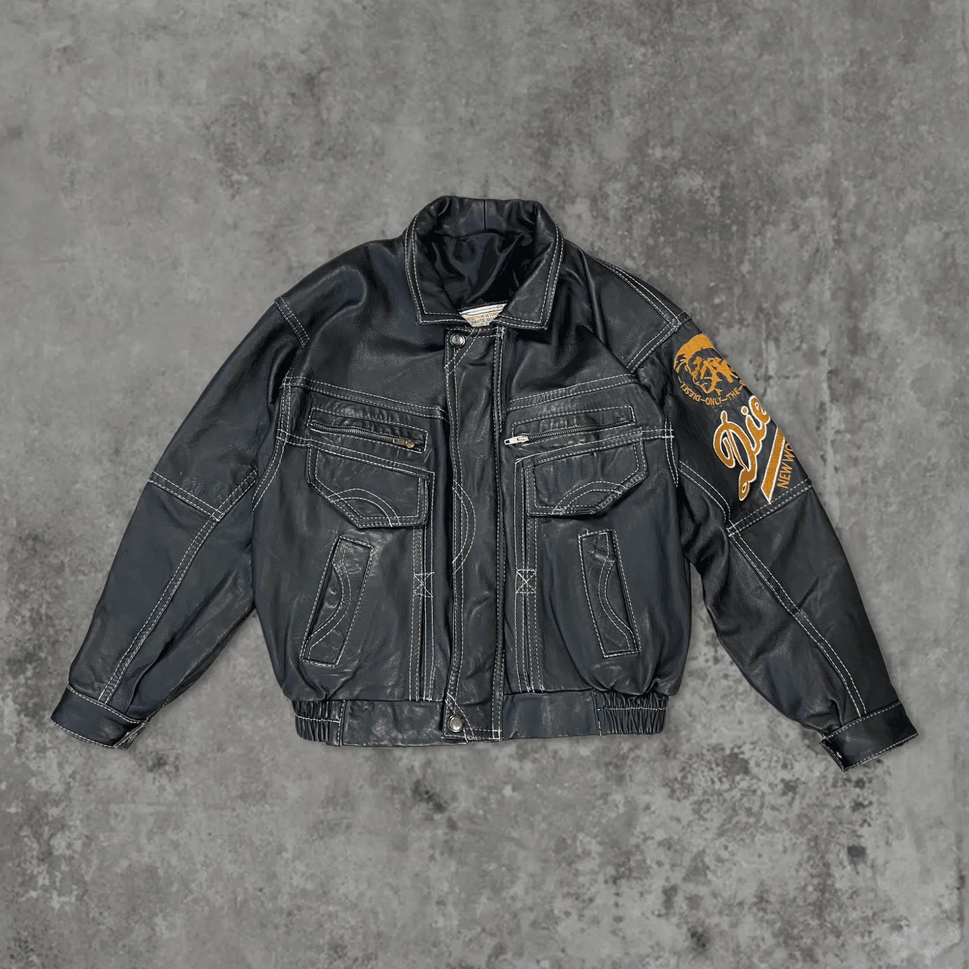 DIESEL 90'S LEATHER JACKET - S/M