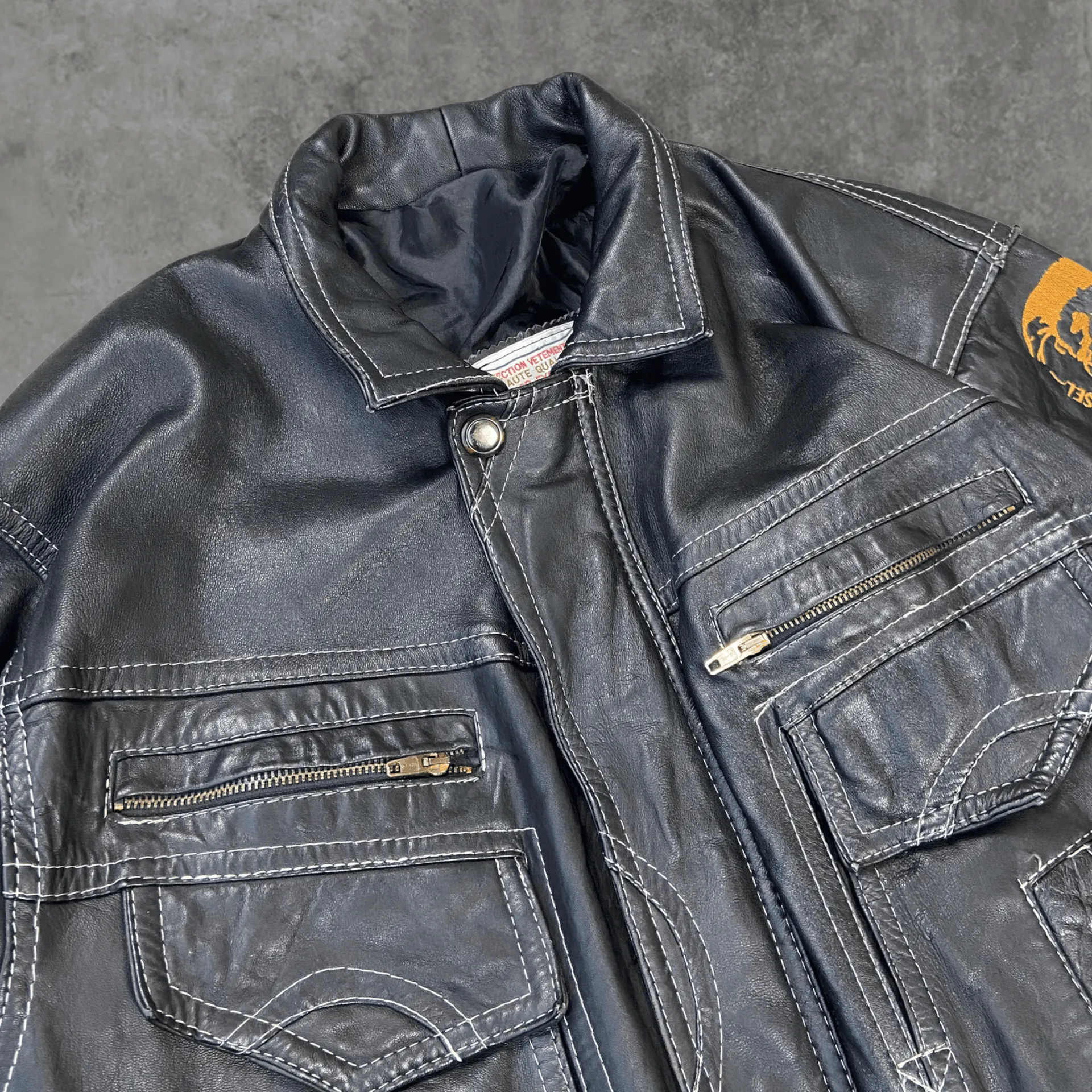 DIESEL 90'S LEATHER JACKET - S/M