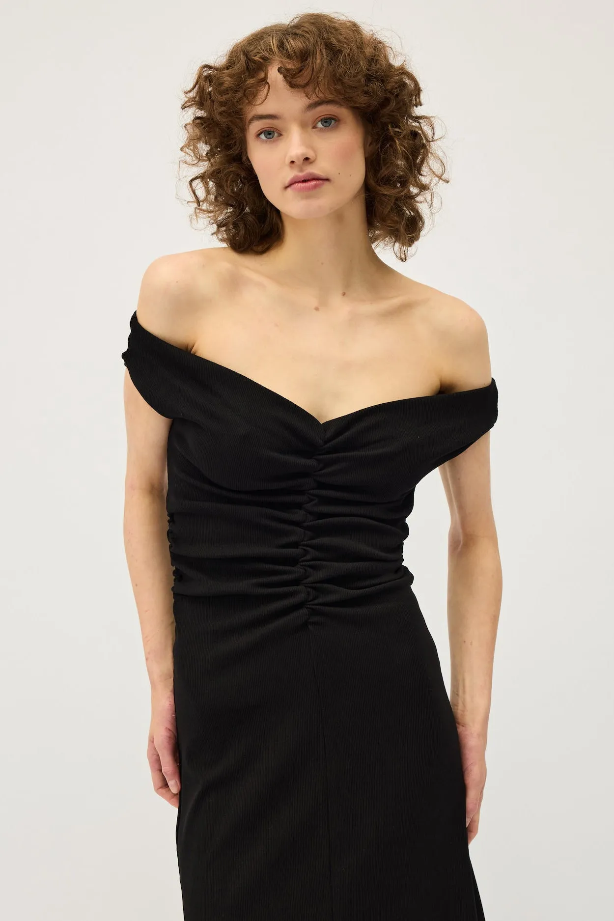 Dominique Healy - Niveah Dress, Black Rib