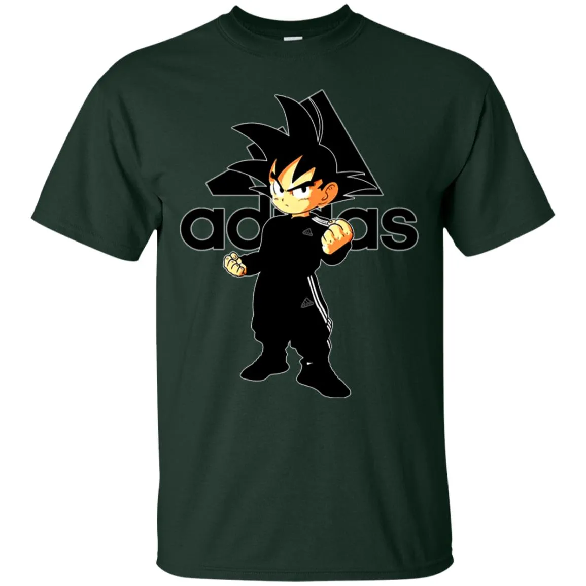 Goku Adidas Black T-shirt Men Cotton T-Shirt