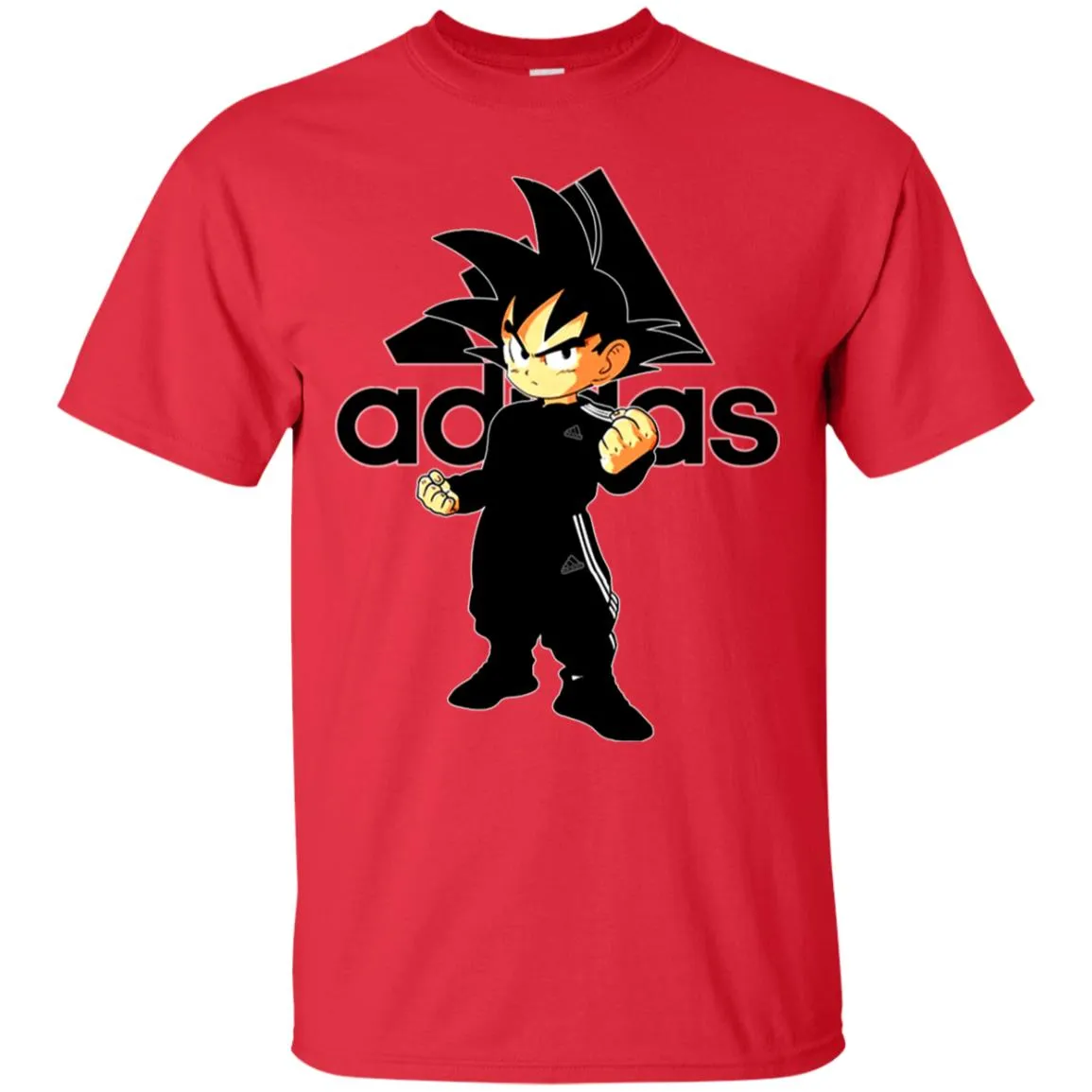 Goku Adidas Black T-shirt Men Cotton T-Shirt