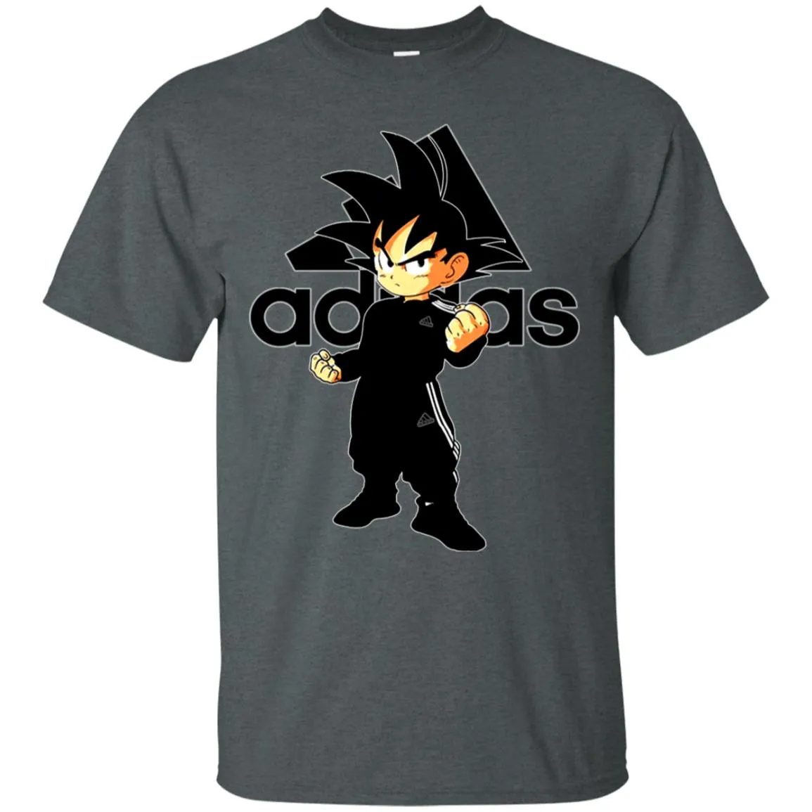 Goku Adidas Black T-shirt Men Cotton T-Shirt