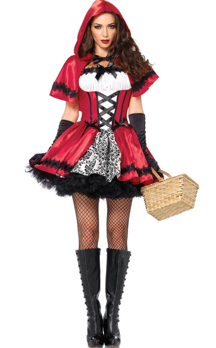 Gothic Red Riding Hood Womens Halloween Costume