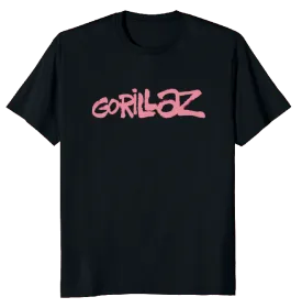 Graffiti Logo T-Shirt Black Salmon Print