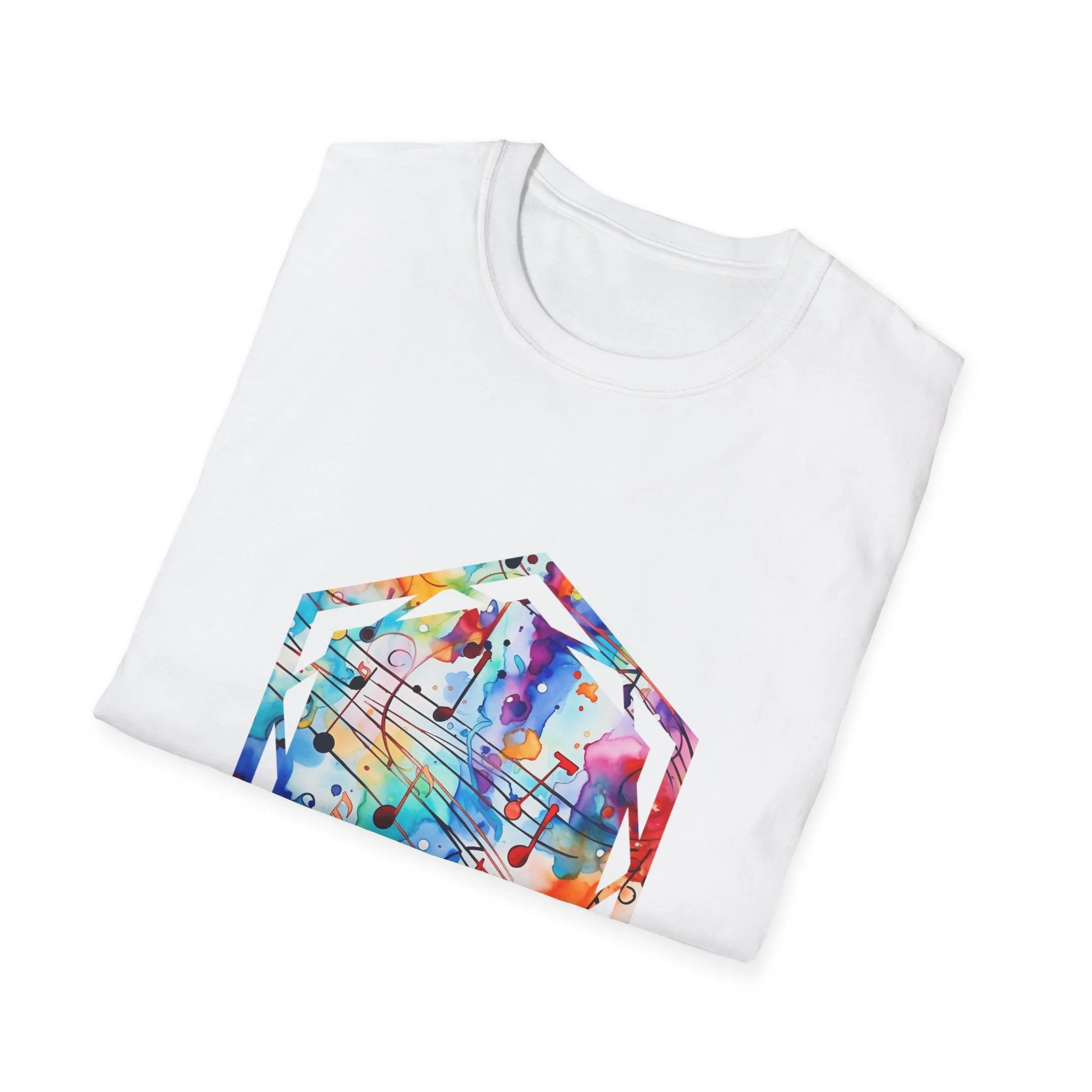 Graffiti Musical Notes Unisex Softstyle T-Shirt