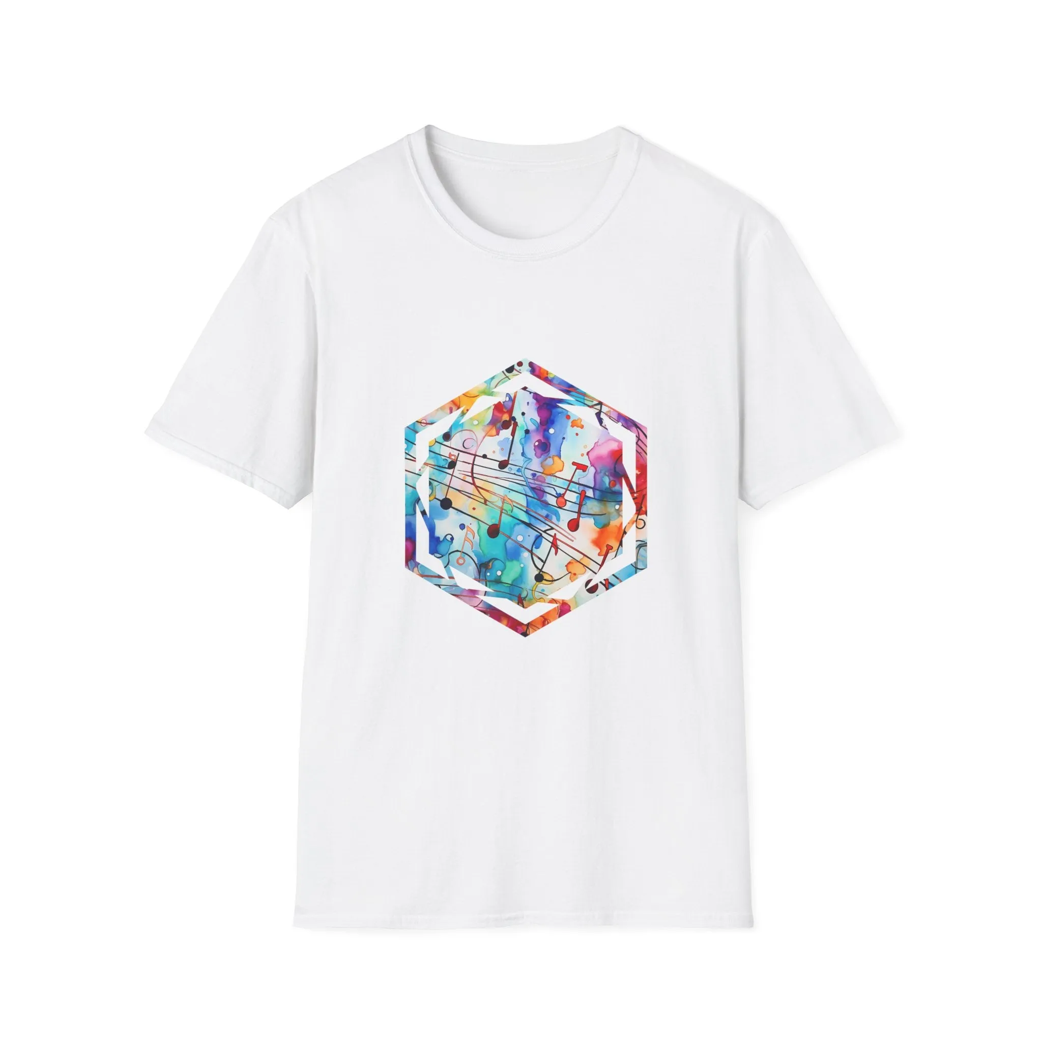 Graffiti Musical Notes Unisex Softstyle T-Shirt