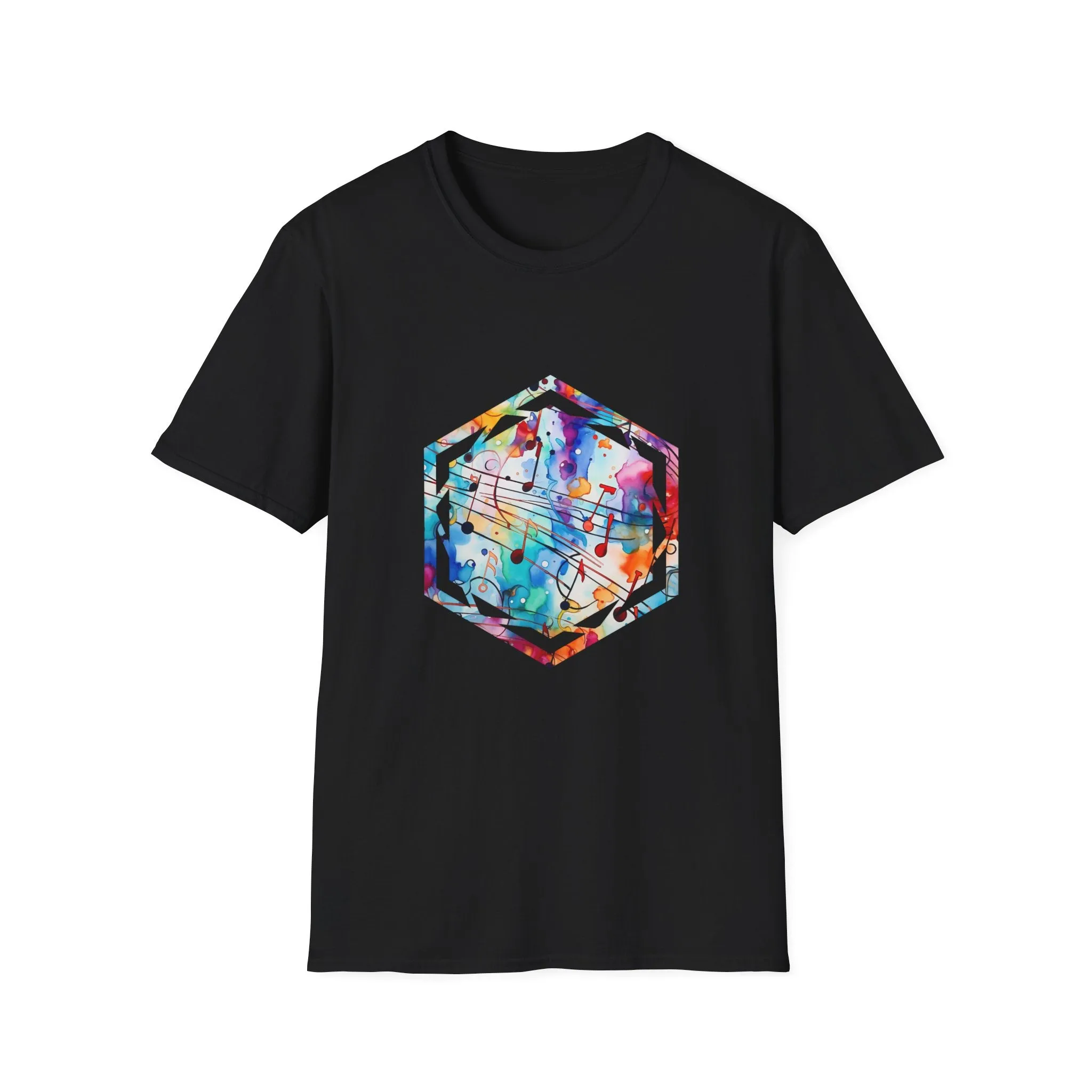 Graffiti Musical Notes Unisex Softstyle T-Shirt