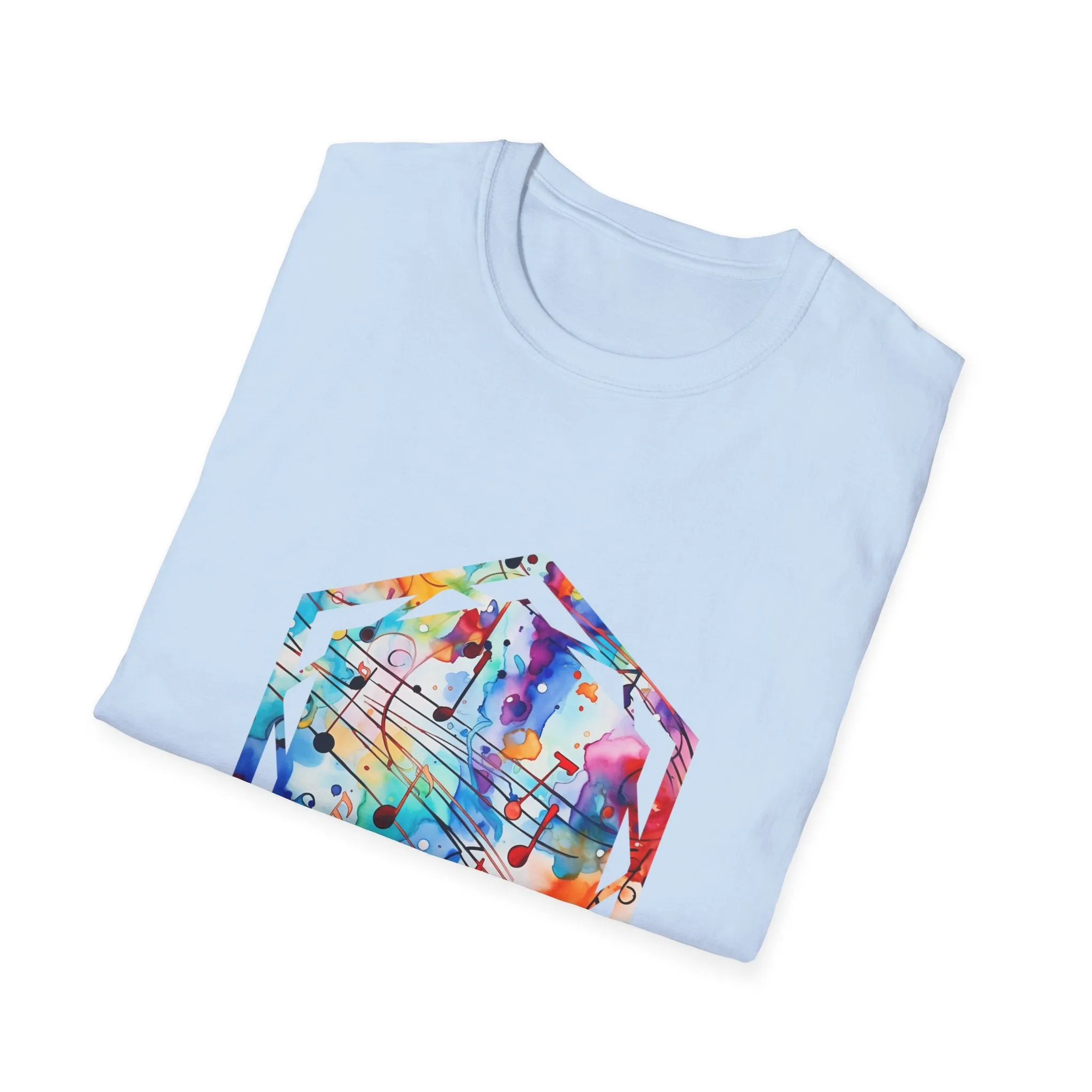 Graffiti Musical Notes Unisex Softstyle T-Shirt