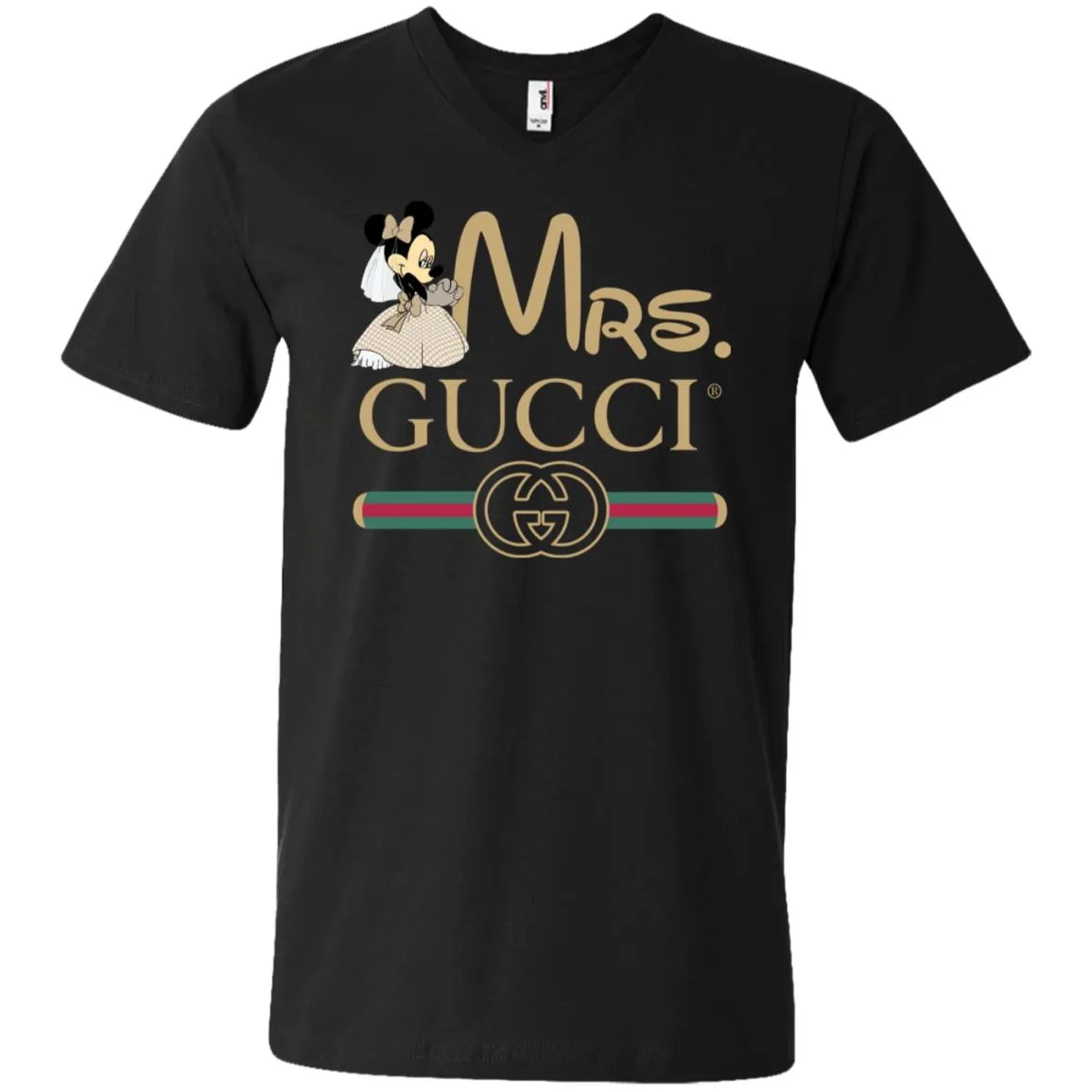 Gucci Couple Disney Minnie Valentine's Day T-shirt Men V-Neck T-Shirt