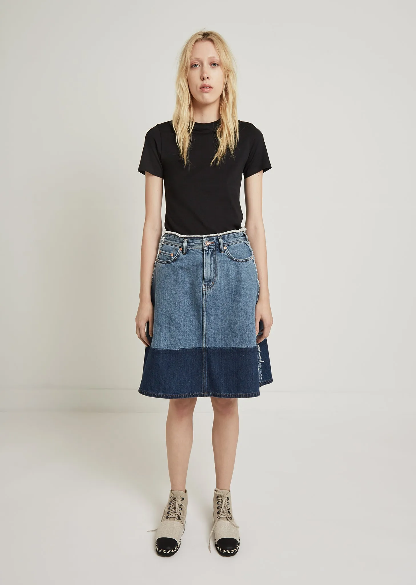 Halona Denim A-Line Skirt