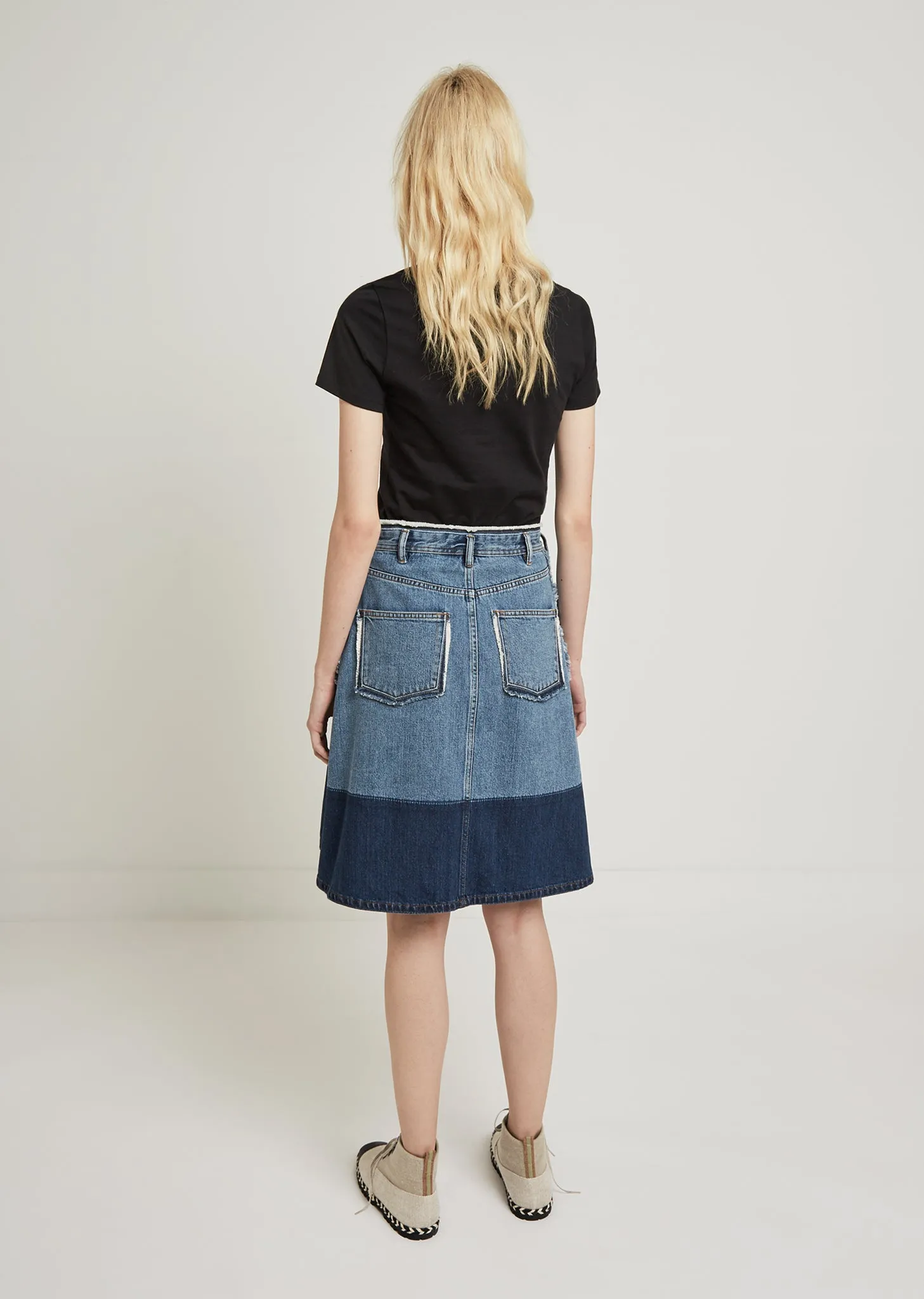 Halona Denim A-Line Skirt