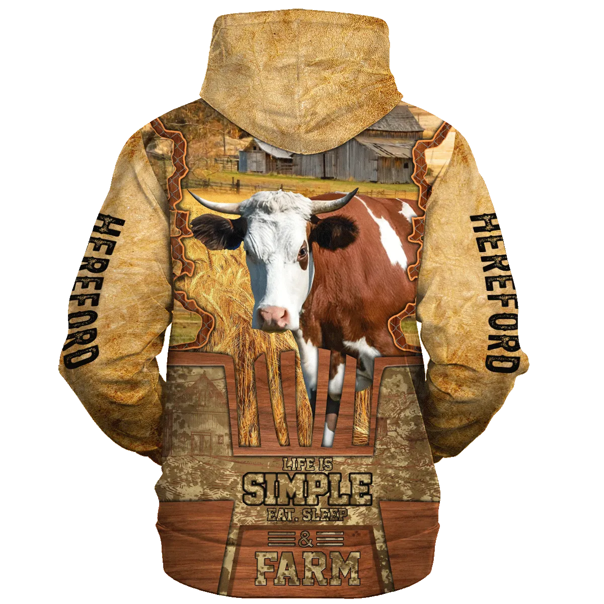 Hereford Life Is Simple A Farm Hoodie