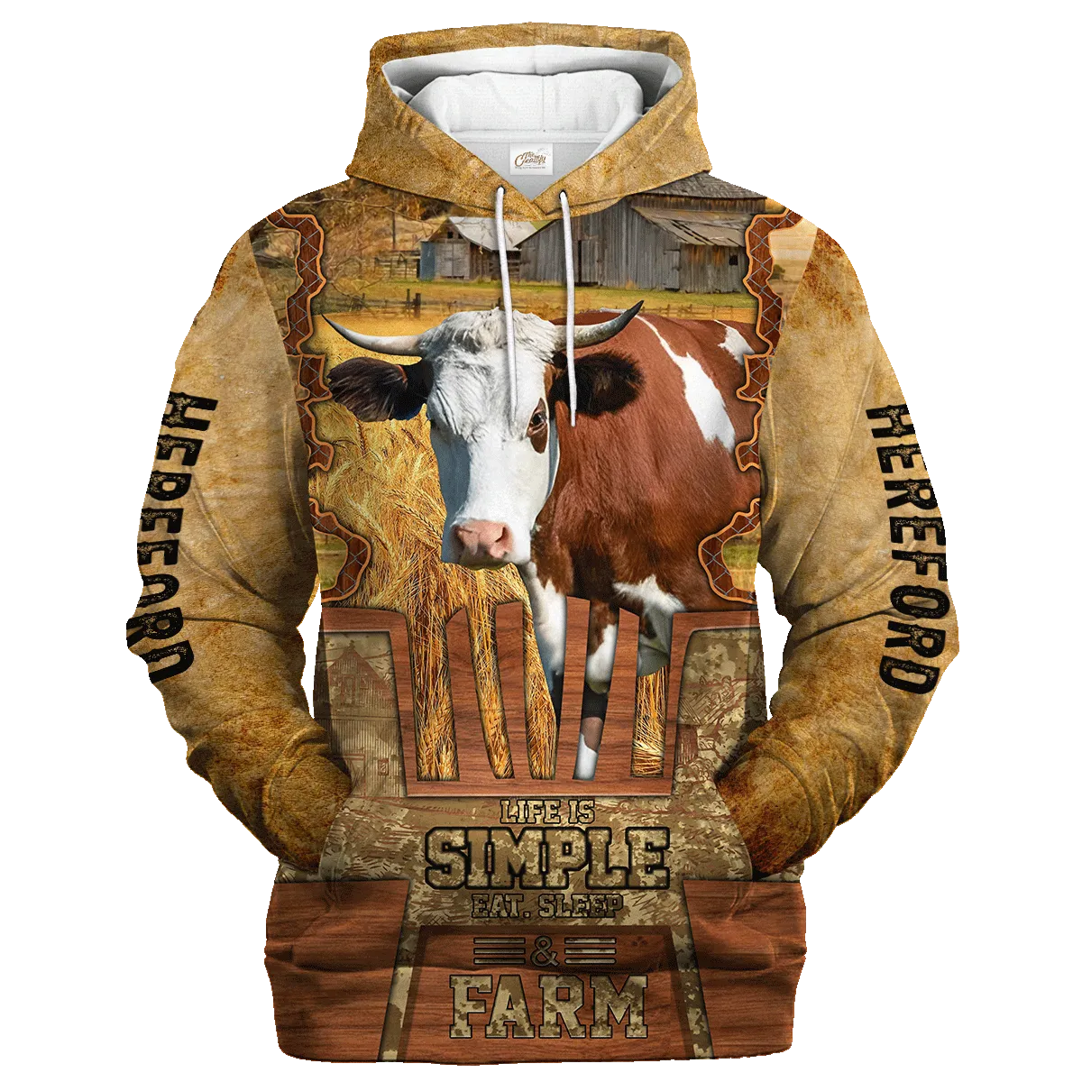 Hereford Life Is Simple A Farm Hoodie