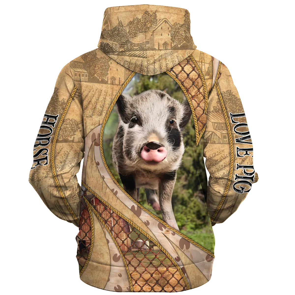 In The Memories Of Pig Hoodie, Pig Lover Clothing