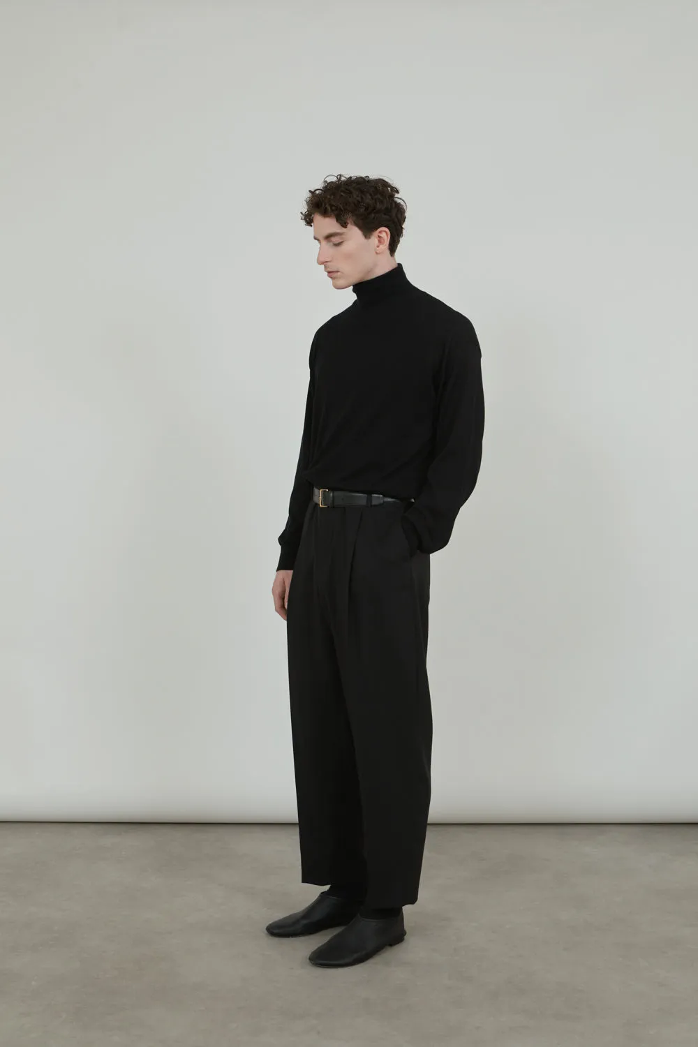 Julien knitted turtleneck | Black - Cotton knit