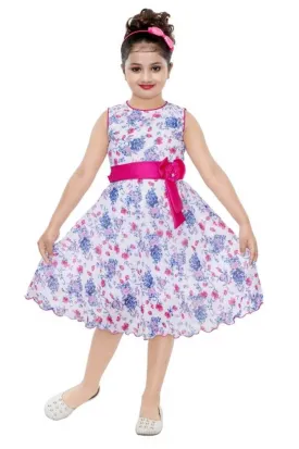 KIRDEE Girls Knee Length Party Dress