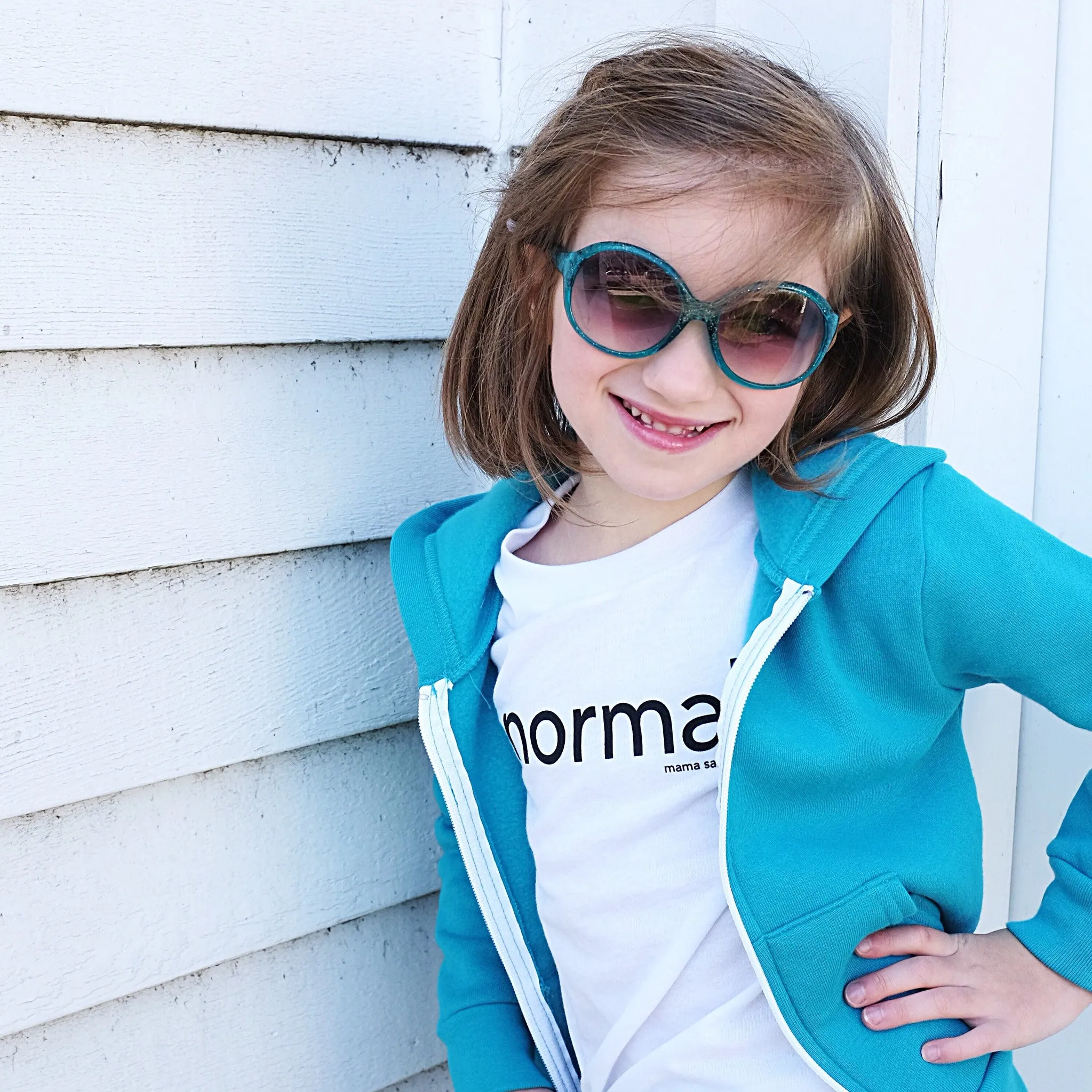 LET'S REDEFINE NORMAL KIDS ZIP HOODIE