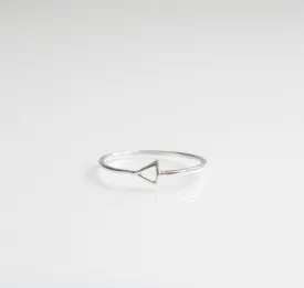 Little Triangle Ring, .925 Sterling SIlver Tiny Dainty Ring