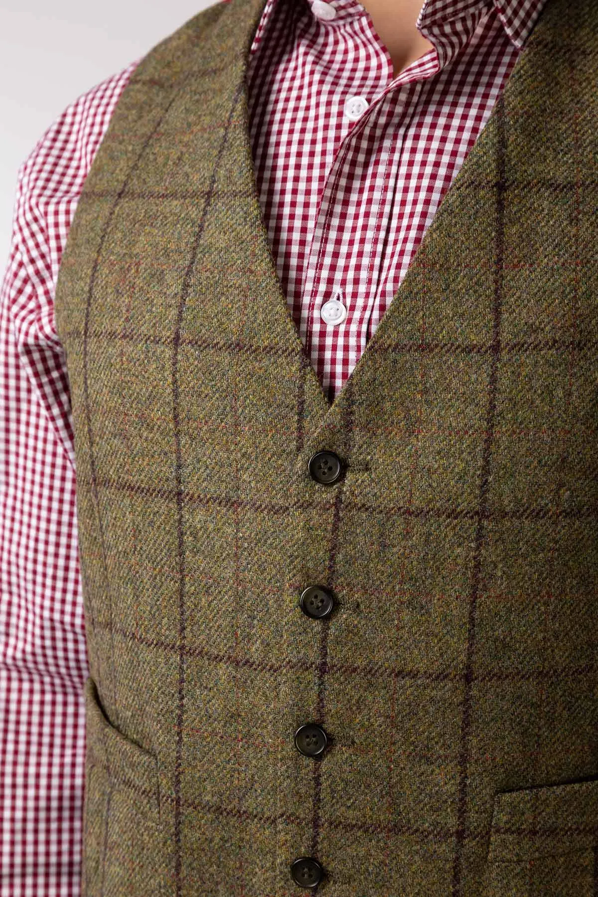 Men's Hawthorn Satin Back Tweed Waistcoat