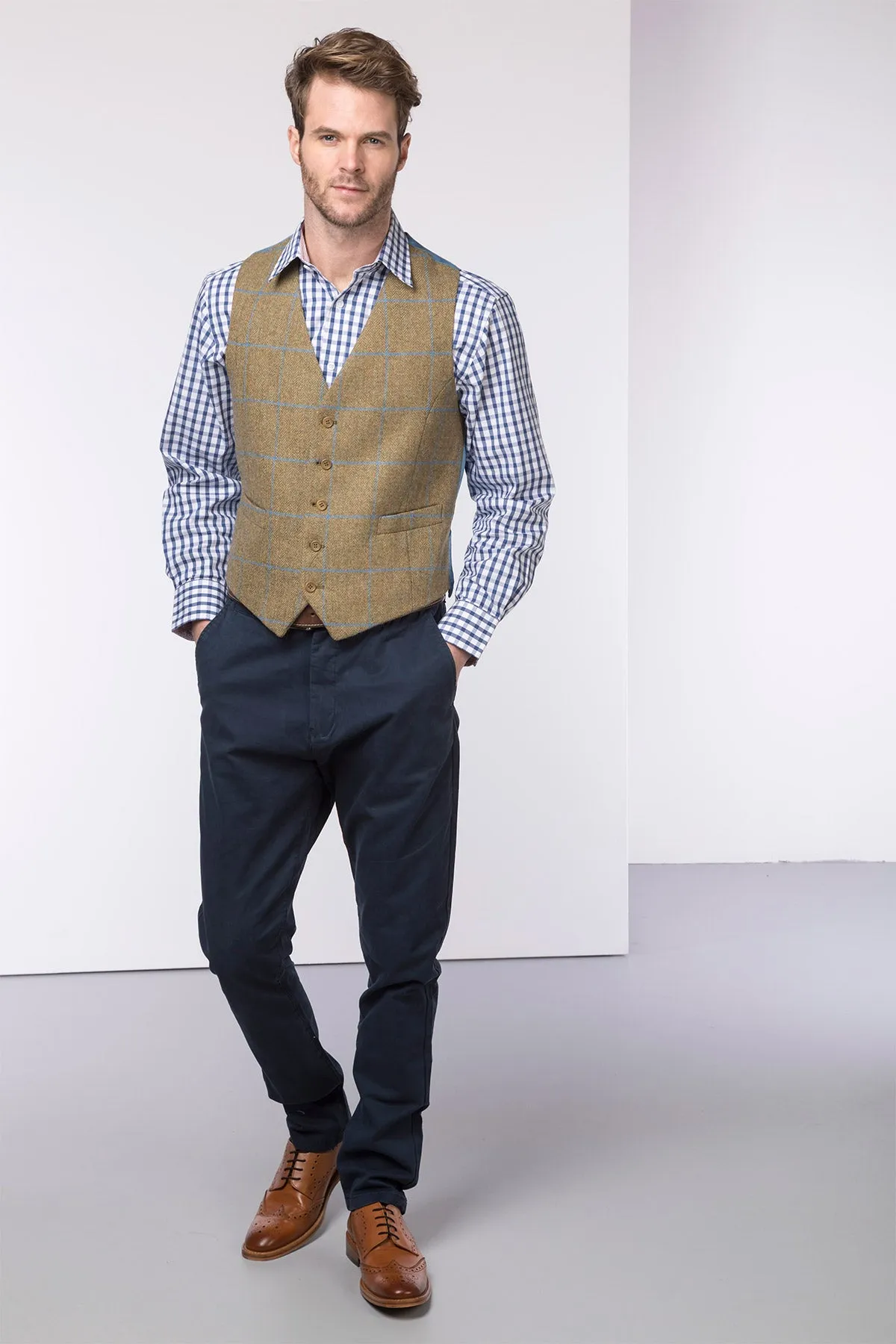 Men's Hawthorn Satin Back Tweed Waistcoat