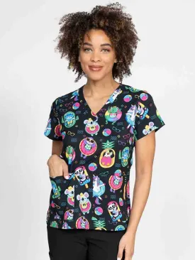 Meraki Sport Women's Print Scrub Top | Pool Party