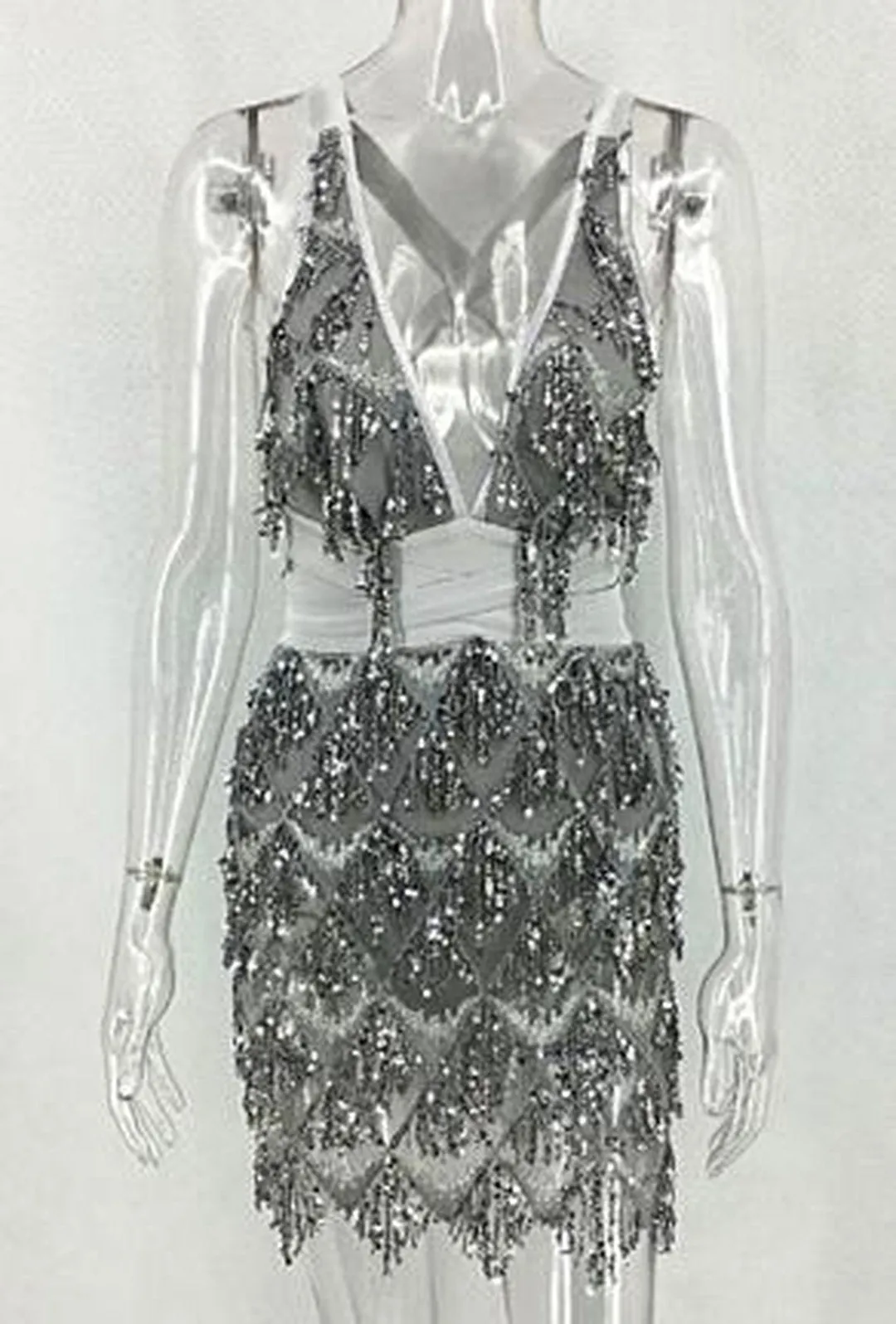 MIAH - DRIPPING SEQUINS DRESS