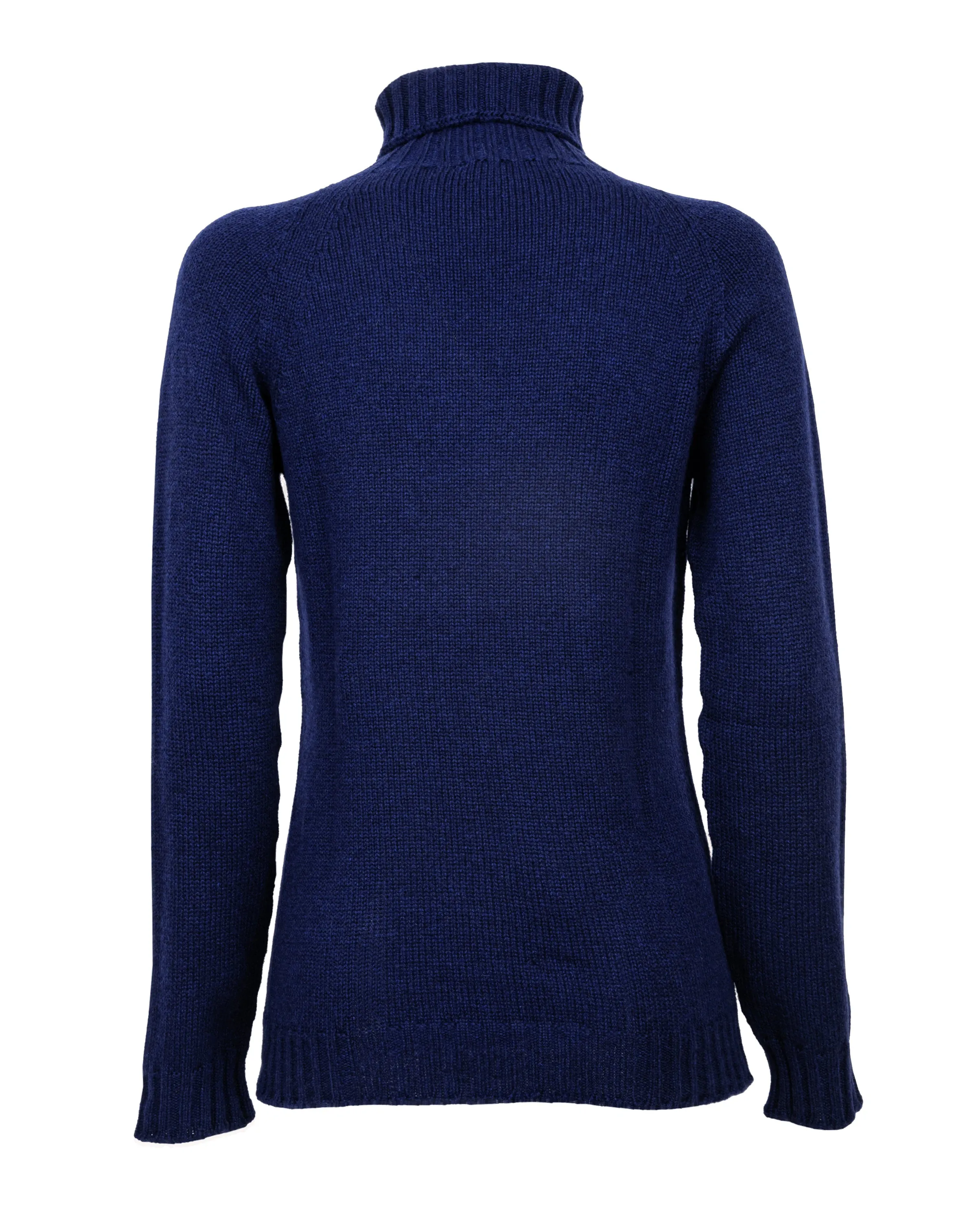 NEW FALL 24 - Women's Cashmere Raglan Sleeve Turtleneck Sweater Melange Blue