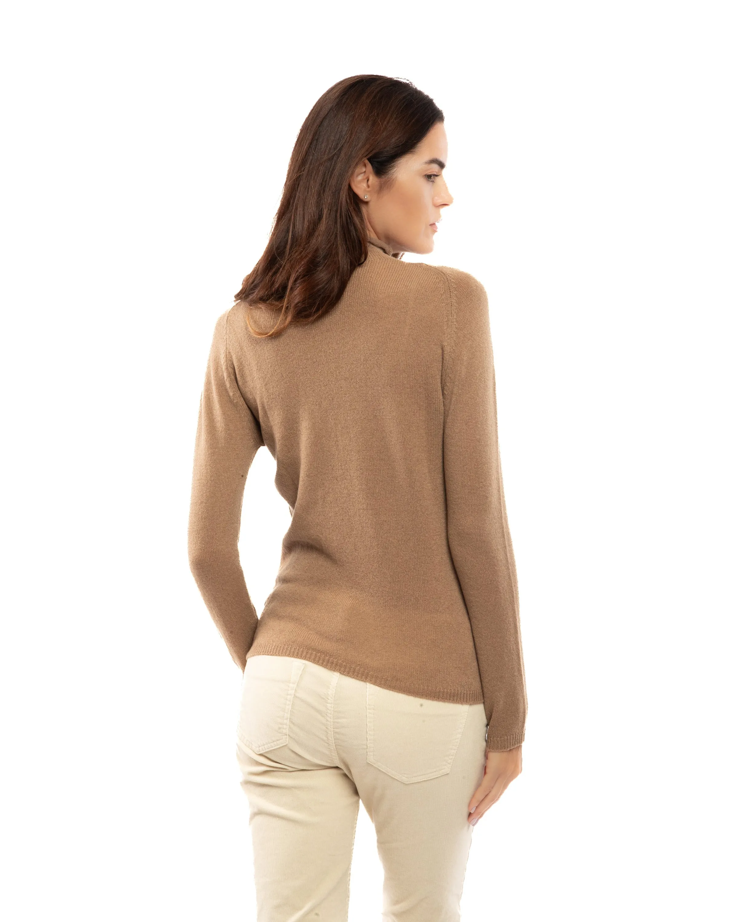 NEW FALL 24 - Women's Ultralight Cashmere Raglan Turtleneck Off-White