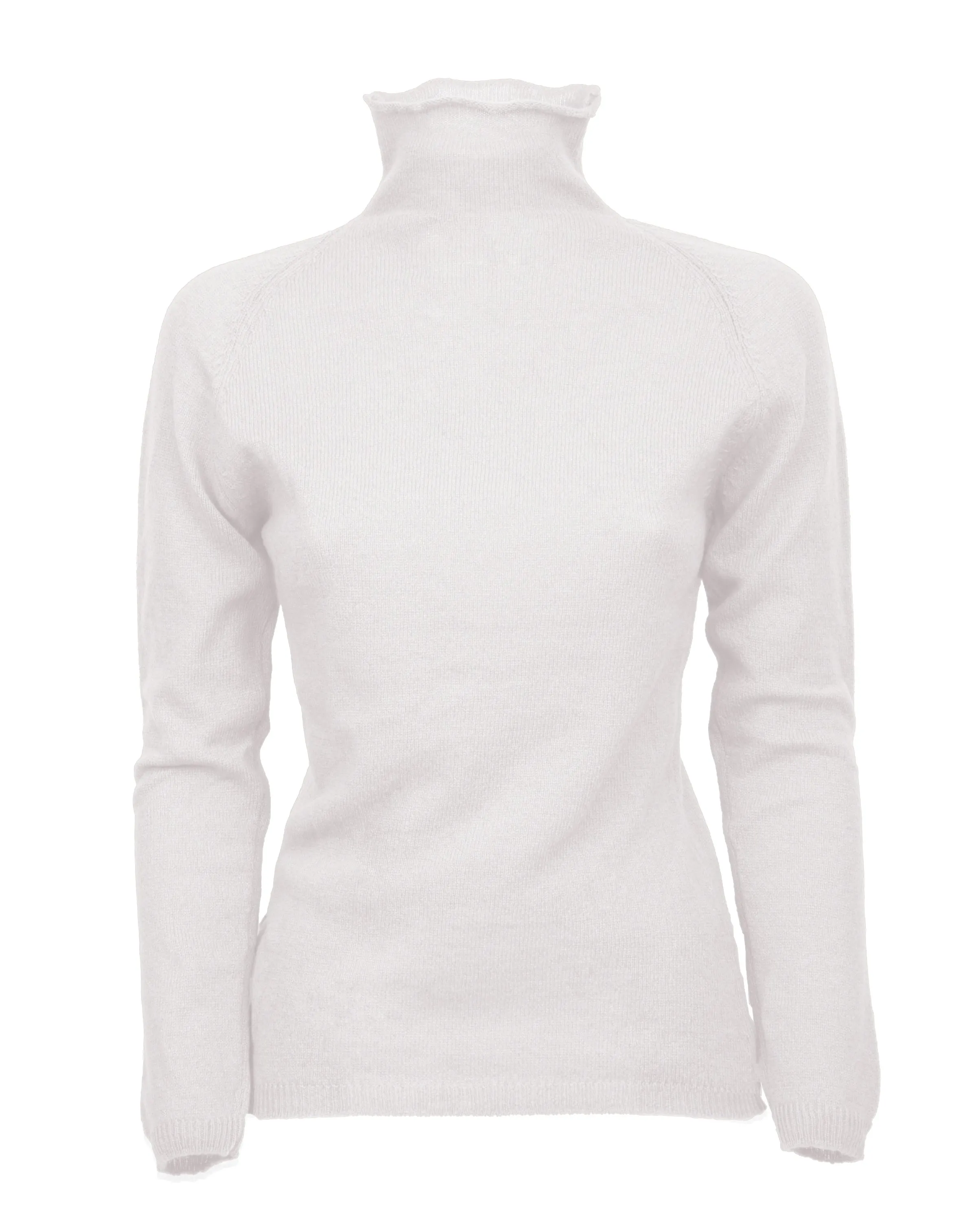 NEW FALL 24 - Women's Ultralight Cashmere Raglan Turtleneck Off-White