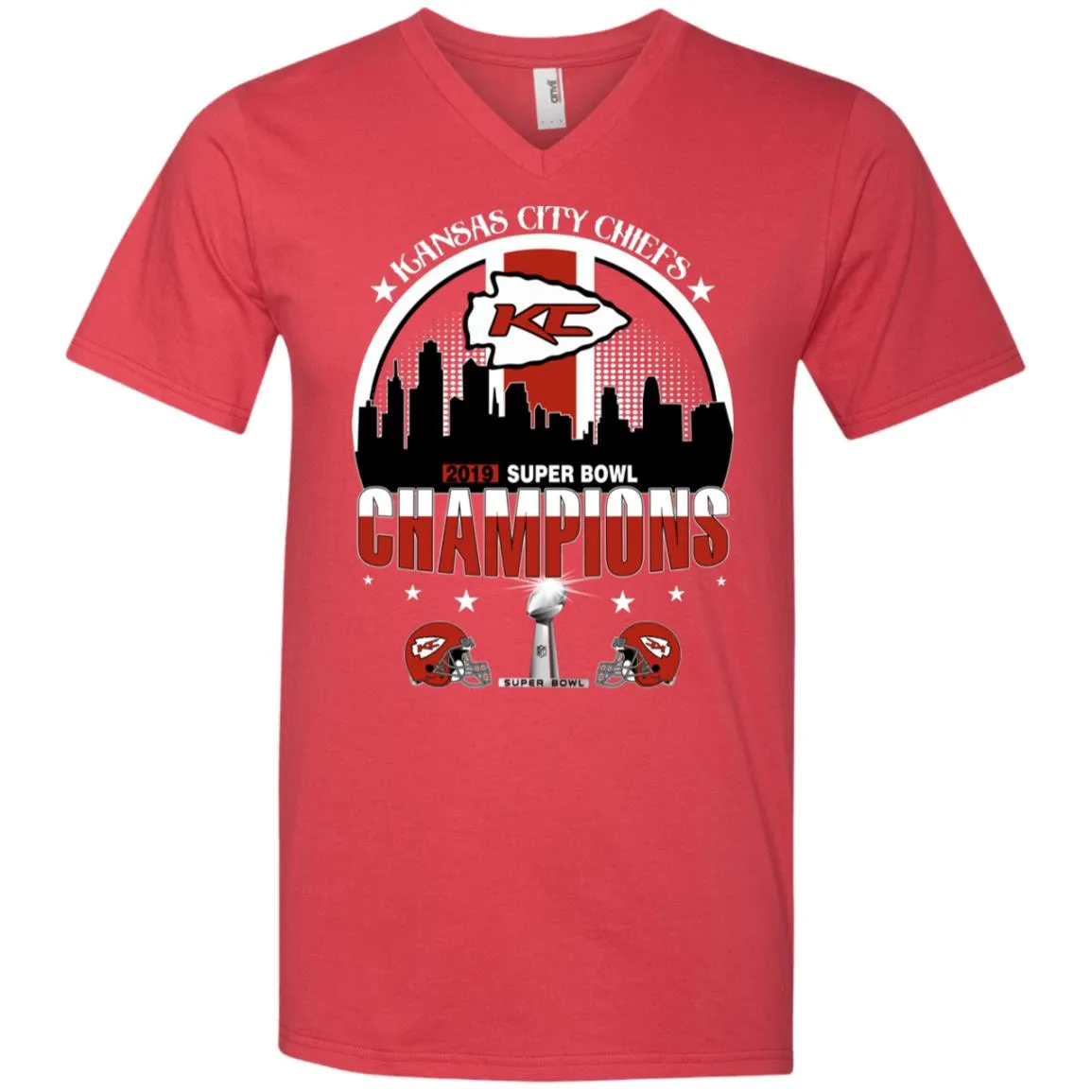 Nfl – Kansas City Chiefs 2019 Super Bowl Champions Football Men V-Neck T-Shirt