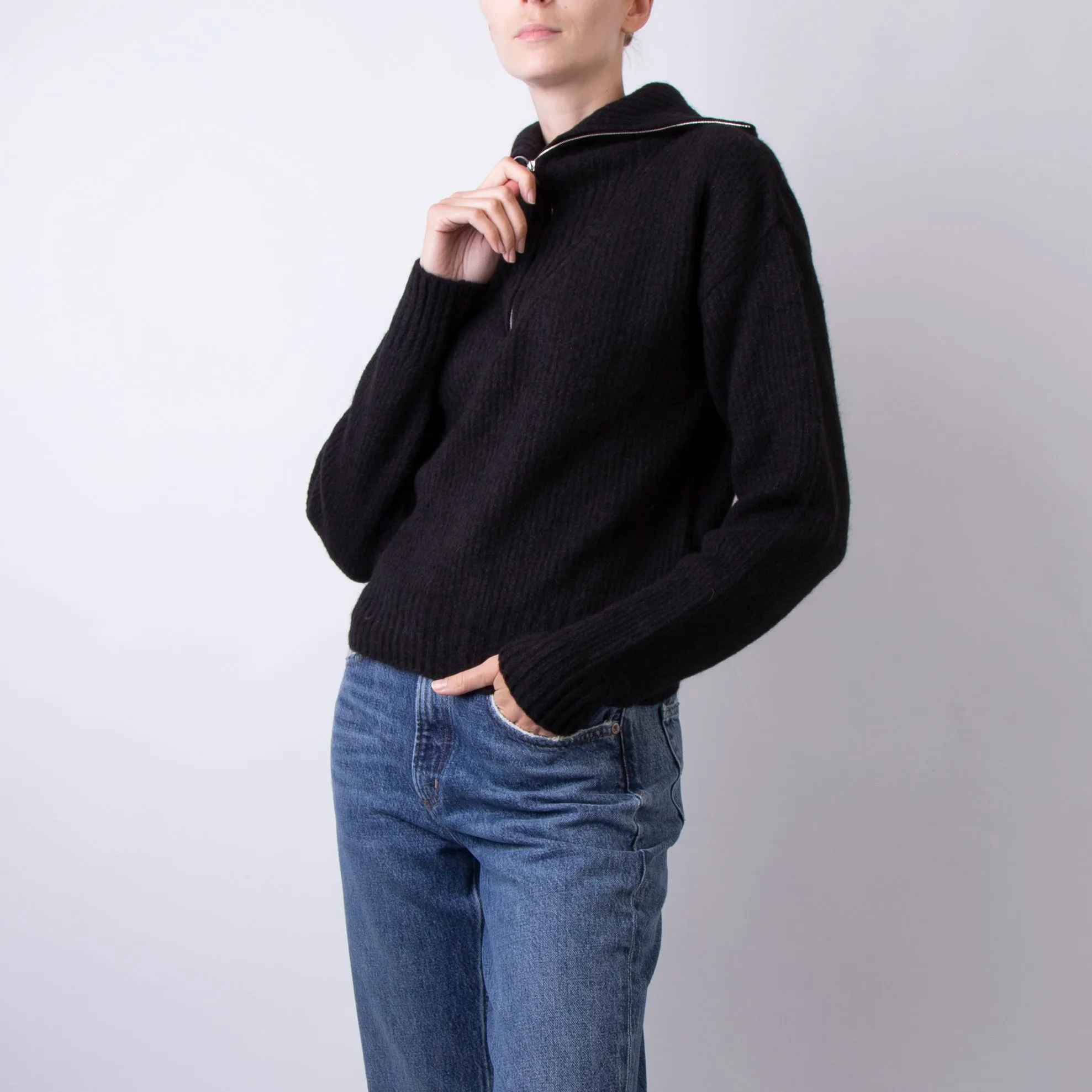 OFFICINE GENERALE SWEATER WKNT308 BLACK