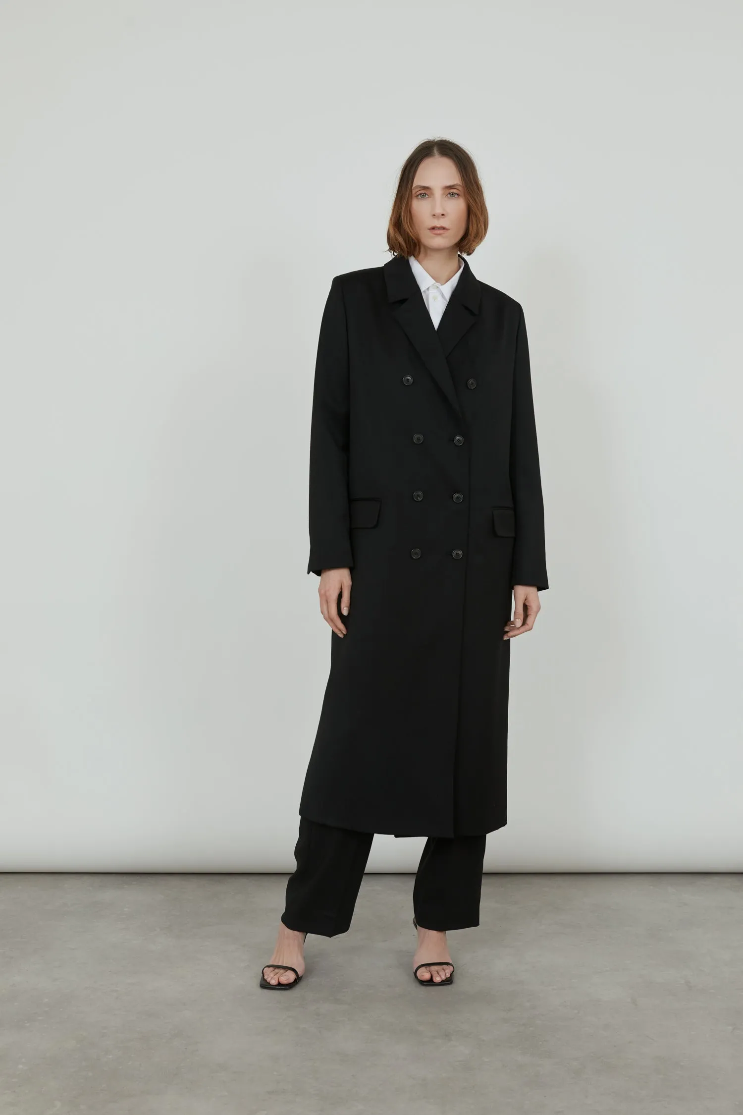 Ornella coat | Black - Virgin wool