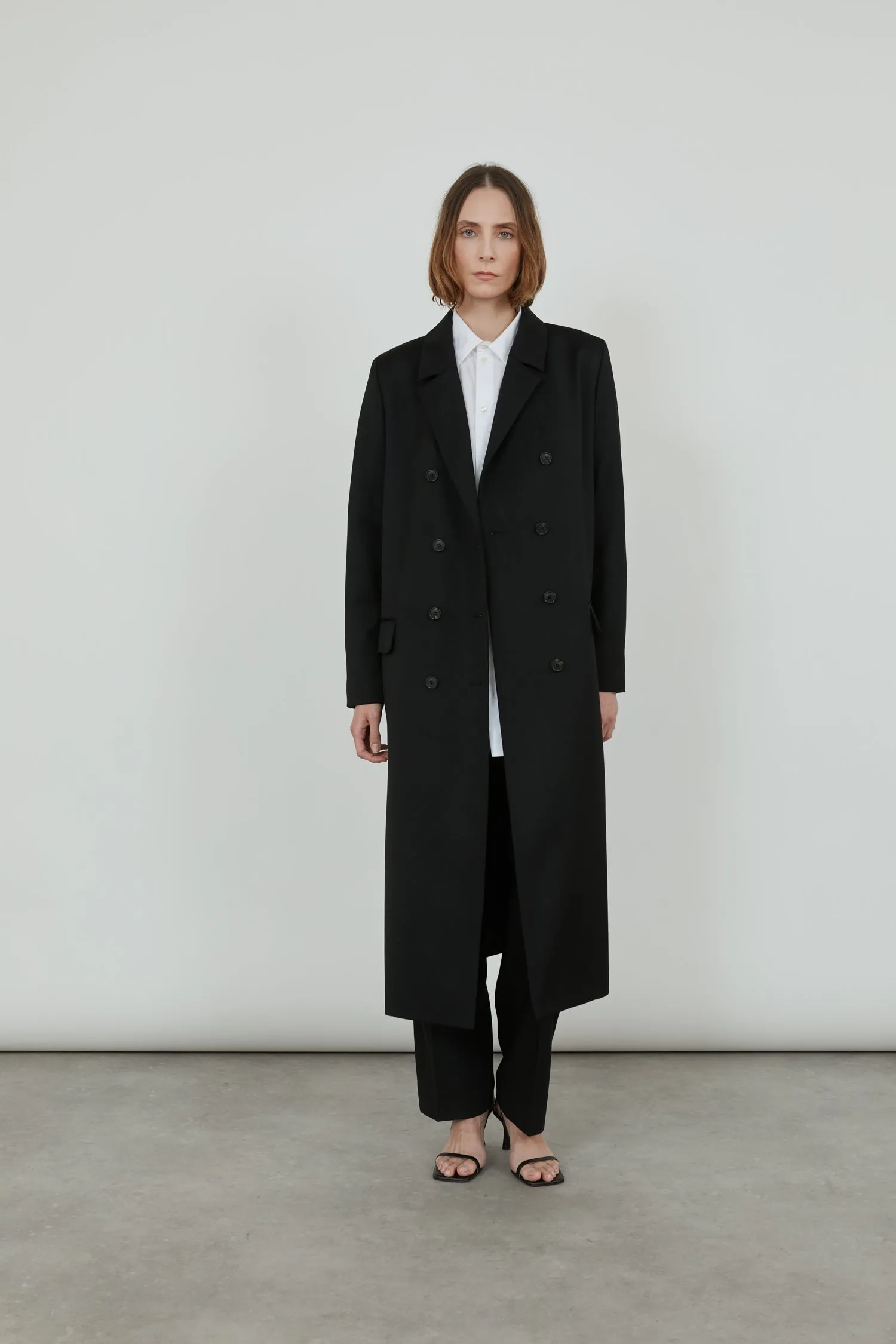 Ornella coat | Black - Virgin wool