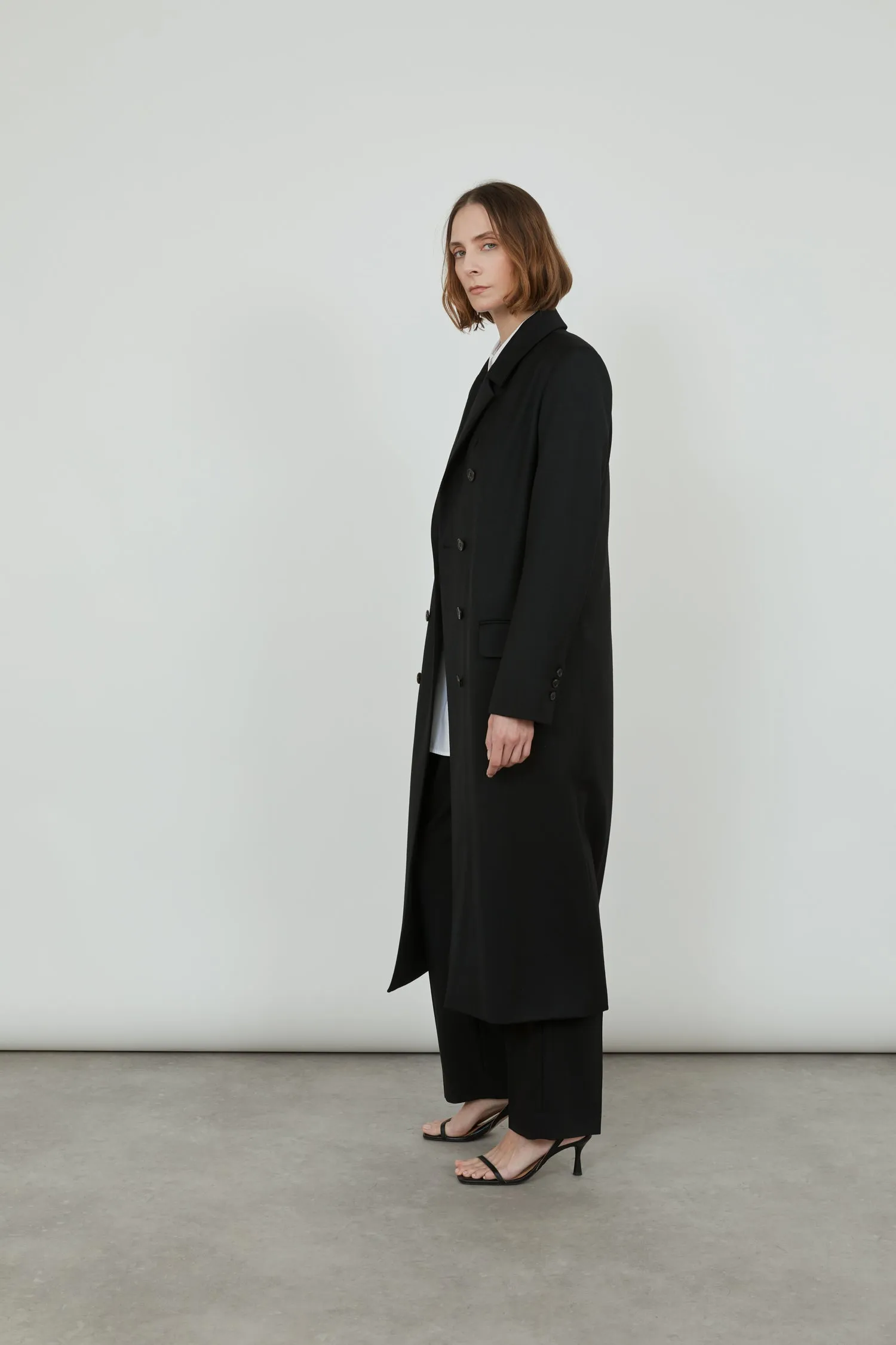 Ornella coat | Black - Virgin wool