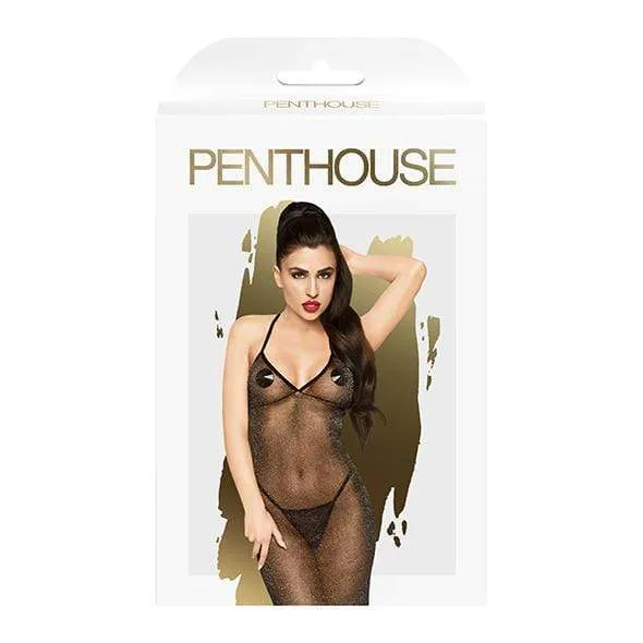 Penthouse - Love On Fire Sheer Shimmer Dress with Thong