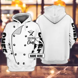 Personalized Name 3D Hoodie Chef Shirt, Idea Gift for Master Chef